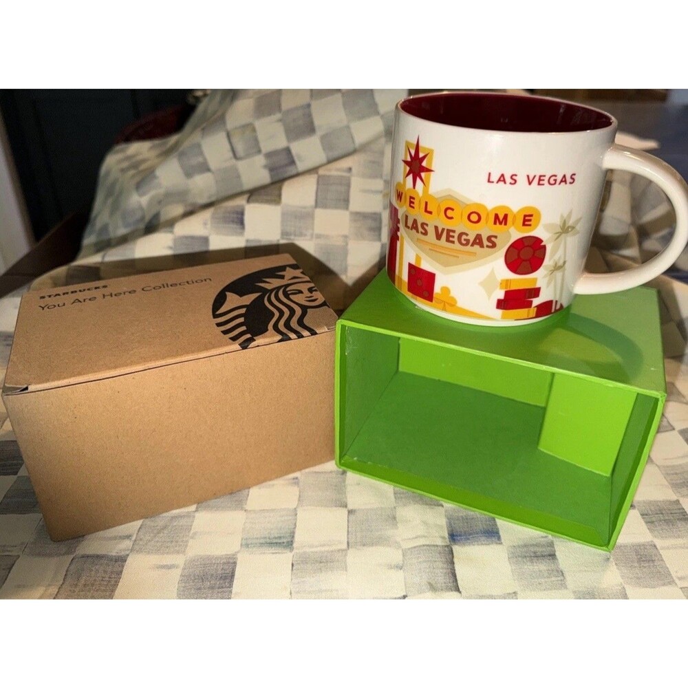 Starbucks Las Vegas Coffee Mug You Are Here Collection 14oz Cup 2015 New in Box!